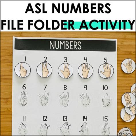 ASL Numbers 1-20 File Folder Games - ASL Busy Book – Teacher Jeanell