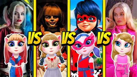 Harley Quinn Margot Robbie Vs Barbie Girl Vs Miraculous Ladybug Vs