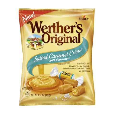 Конфеты Werther's Soft Caramels Salted Caramel Cream, мягкая соленая ...