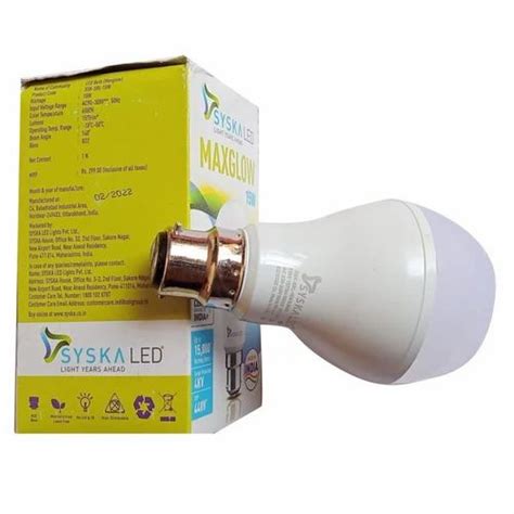 Plastic Syska Ssk Srl W Maxglow Led Bulb Cool Daylight At Rs