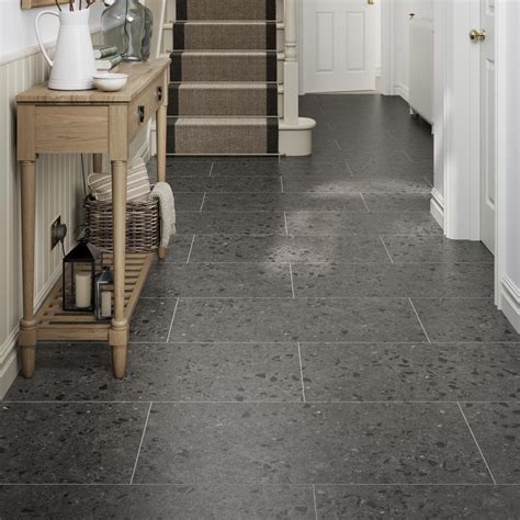 Oake And Gray Grey Terrazzo Xl Luxury Rigid Vinyl Flooring With