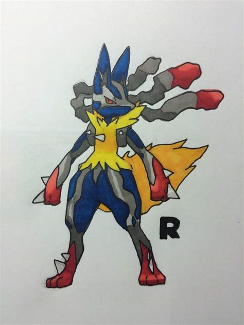 How To Draw Mega Lucario Easy