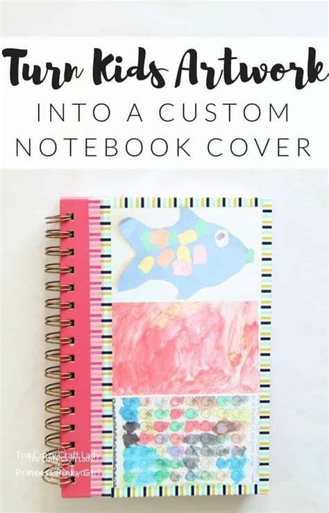 Kids Artwork Notebook Cover-Great Mother's Day Gift - Princess Pinky Girl