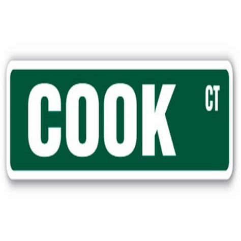 Signmission 18 In Cook Street Sign Chef Food Restaurant Sous Line 1