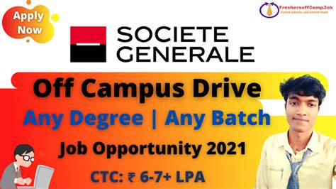 Societe Generale Off Campus Recruitment Drive Hiring For