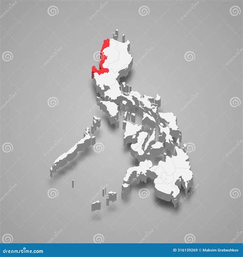 Ilocos Region Location within Philippines 3d Map Stock Illustration ...