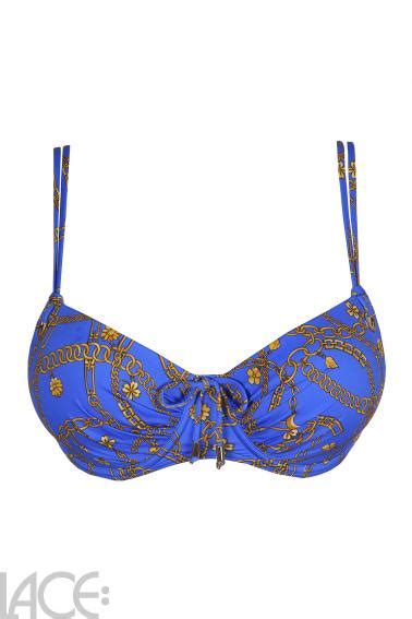 Primadonna Swim Olbia Bandeau Bikini Top D H Cup Electric Blue Lace