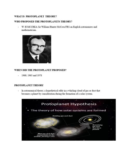 WHAT IS PROTOPLANET THEORY | PDF