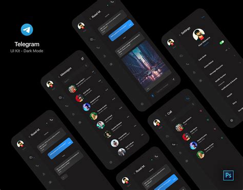Telegram Messenger App - Dark Mode on Behance
