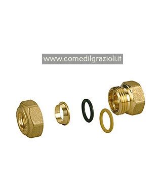 BICONO FEMMINA 1 2 X 14 Mm GIACOMINI RACCORDO IN OTTONE PER TUBI DI RAME