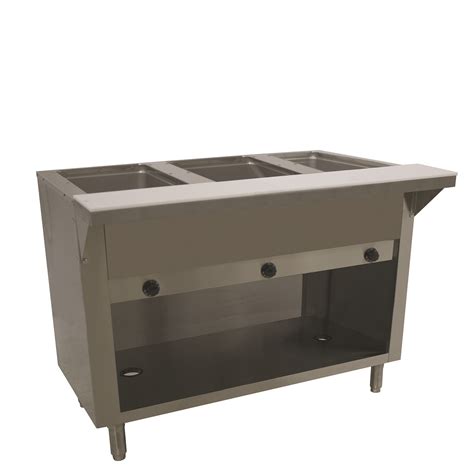 Advance Tabco HF 3G LP BS Enclosed Base Stainless Steel Hot Food Steam Table Serving Counter