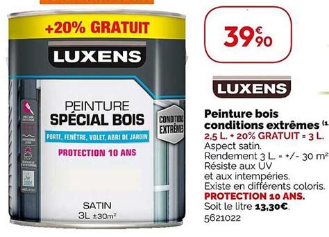 Promo Luxens Peinture Bois Conditions Extr Mes Chez Weldom Icatalogue Fr