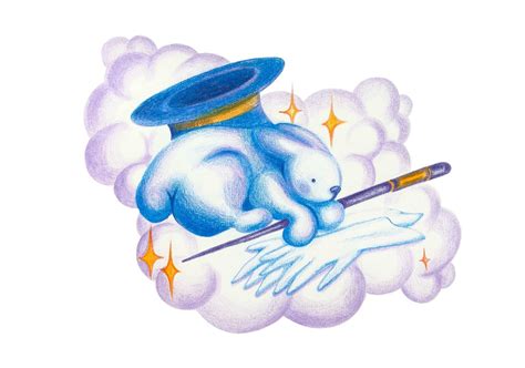 Иллюстрация Белый кролик и магия в стиле детский | Illustrators.ru