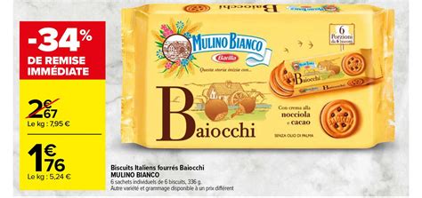 Promo Biscuits Italiens Fourr S Baiocchi Mulino Bianco Chez Carrefour