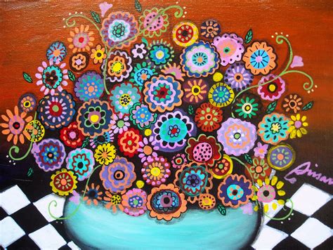 Mexican Flower Painting at PaintingValley.com | Explore collection of ...