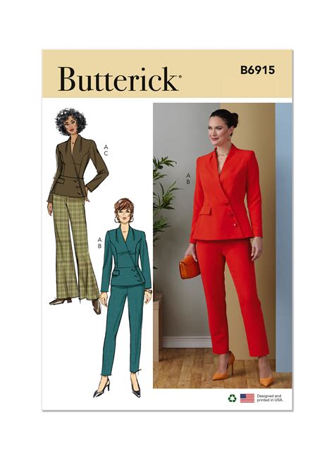 Butterick 6915 Misses Jacket And Pants