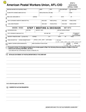 Apwu Grievance Forms Fill Out And Sign Printable PDF Template SignNow