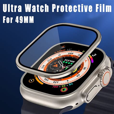 Anti Scratch Hd Tempered Glass Full Film Screen Protector Bumper Compatible For Apple Watch