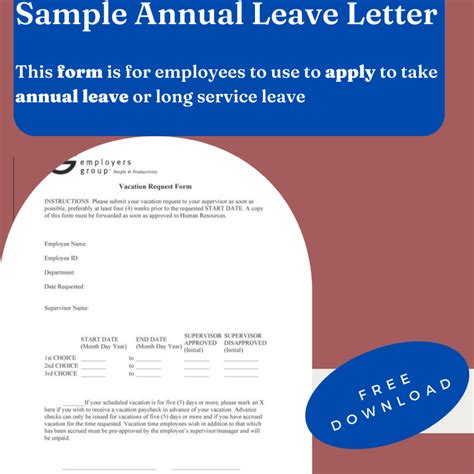 Sample application for annual leave Templates | Application form, How ...