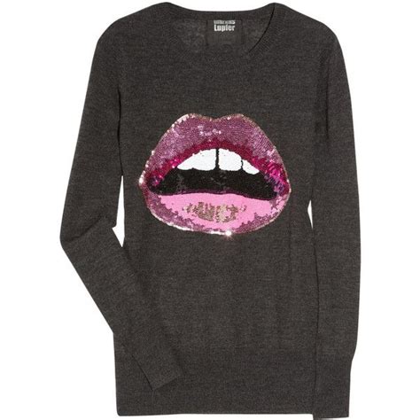 Markus Lupfer Lara Lips Merino Wool Sweater Liked On Polyvore