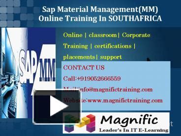 PPT Sap Material Management MM Online Training In SOUTHAFRICA