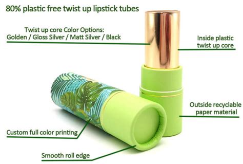 Empti Eco Paper Lip Balm Tube Mini Twist Up Box Packaging