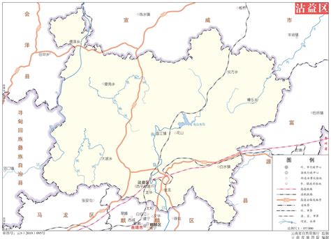 沾益区标准地图 曲靖市地图 地理教师网