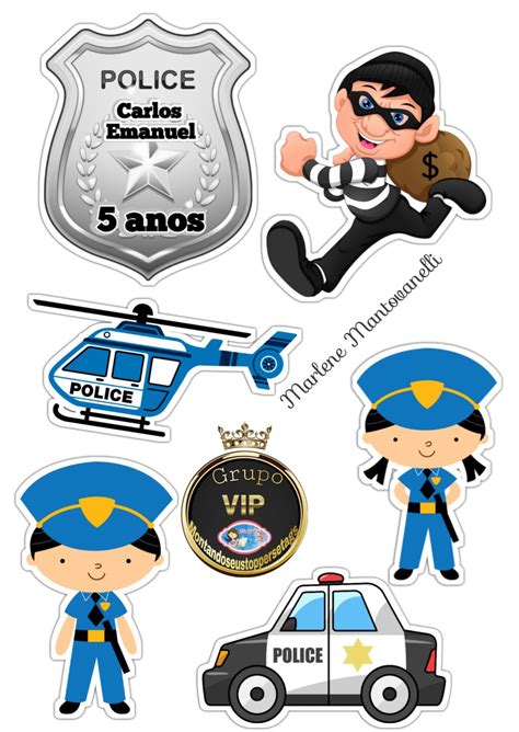 POLICIA Fiesta de la policía Fiesta temática de policía Logotipo de