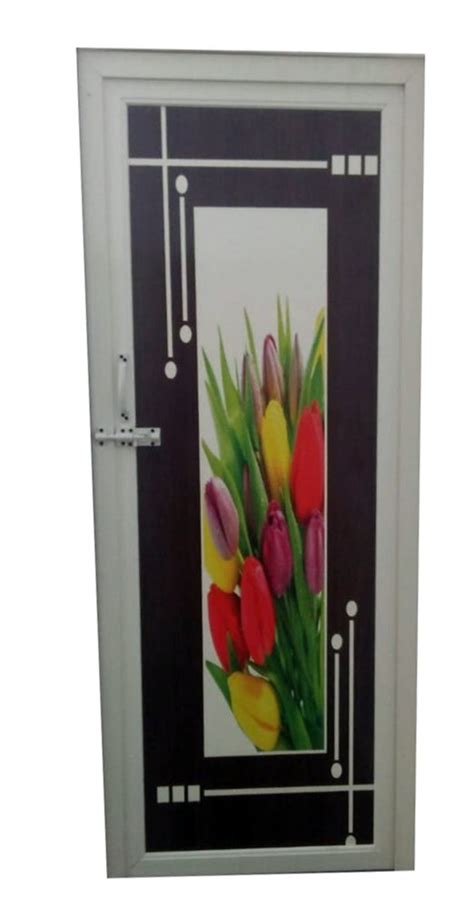 Glossy Flower Printed PVC Door Size Dimension 7x4 Ft Thickness 28mm