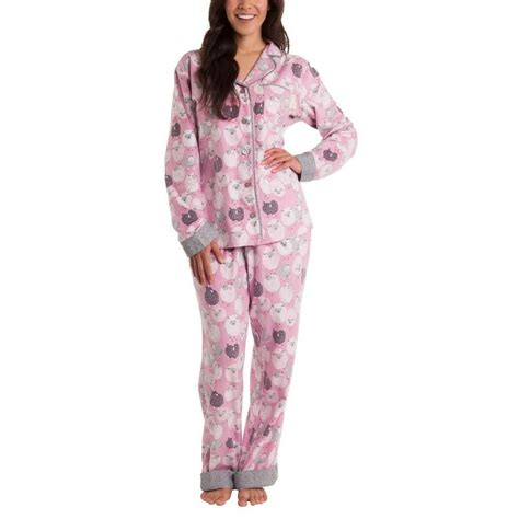 Munki Munki Munki Munki Womens 2 Piece Flannel Classic Pajama Set