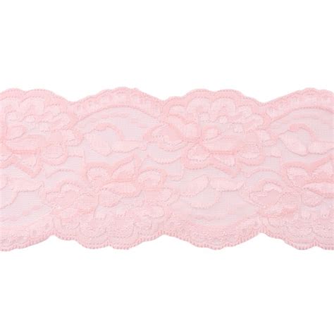 Spitze elastisch Blumen rosa Meterware Breite 9 5cm SCHÖNER LEBEN