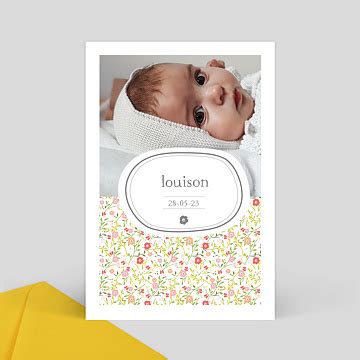 Faire Part Naissance Liberty Fille Popcarte