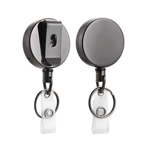 4 Pieces Professional Heavy Duty Retractable Badge Holder Badge Reels ...