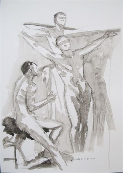 Male Nude In Various Poses Pencil Drawing By Rory Oneill Artfinder