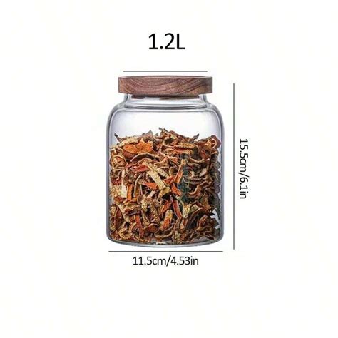 High Borosilicate Glass Airtight Sealed Storage Canister Large