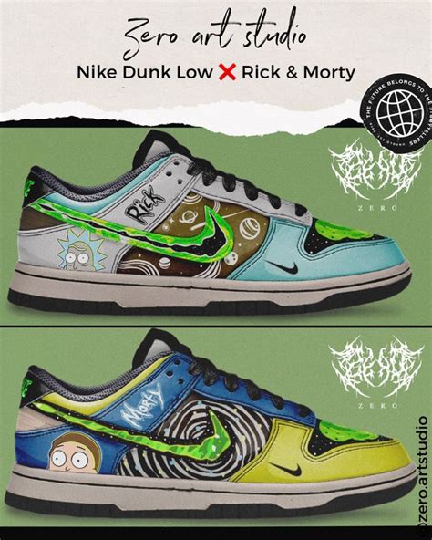 NIKE Dunk Low X Rick Morty Custom Concept By Zero Artstudio On