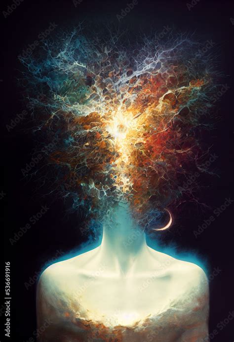 Concept art illustration of spiritual awakening Stock Illustration ...