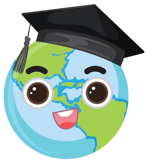 Globo De Dibujos Animados Con Sombrero De Graduaci N Vector Gratis