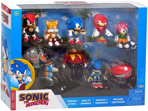 Sonic The Hedgehog Classic Friends And Foes Figure 10 Pack