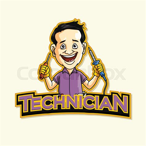 technician logo illustration design colorful | Stock vector | Colourbox