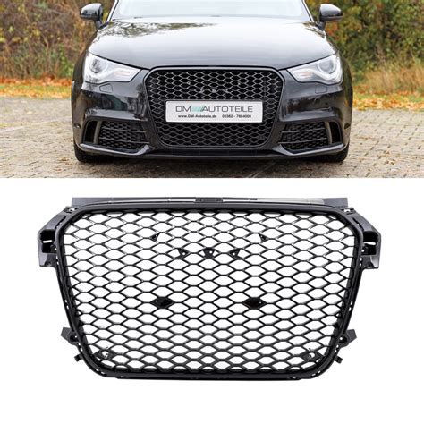 Audi A3 8p 8pa 05 08 Front Grille Honeycomb Black Finish License Plate Holder Rs3