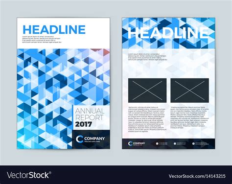 Annual Report Cover Design Template Flyer Vector Image