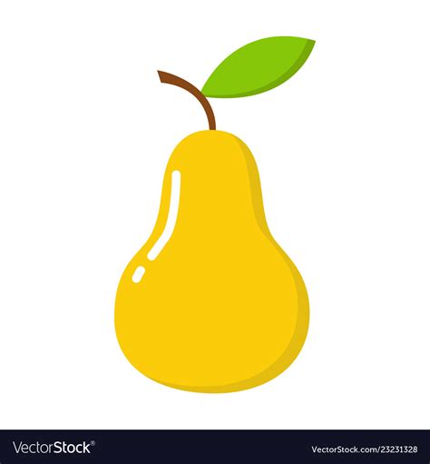 Yellow pear icon cartoon yellow pear icon Vector Image