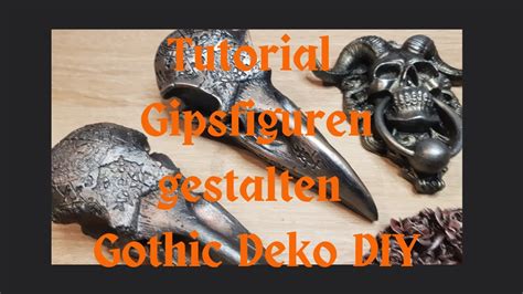 Gips In Silikonformen Giessen Tutorial DIY Gothic Deko Inka Gold