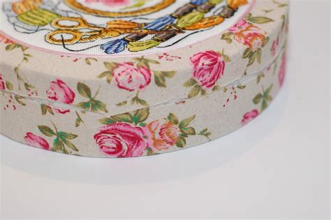 Моя отрада: Круглая коробка для рукоделия с МК.