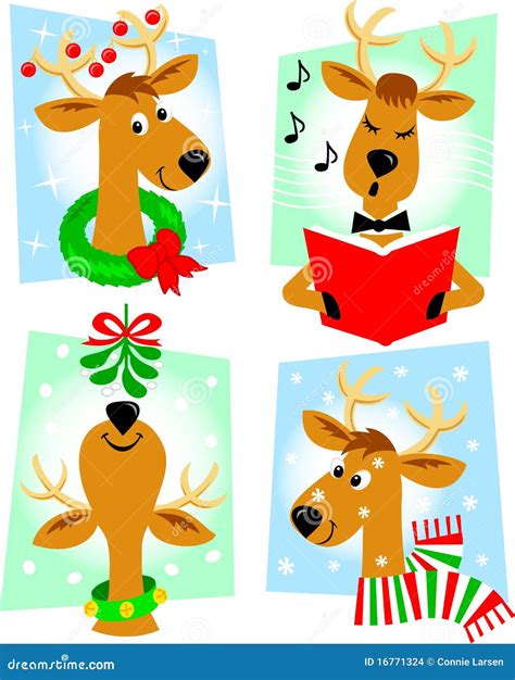 Cartoon Reindeer Eps Stock Vector Illustration Of Cartoons