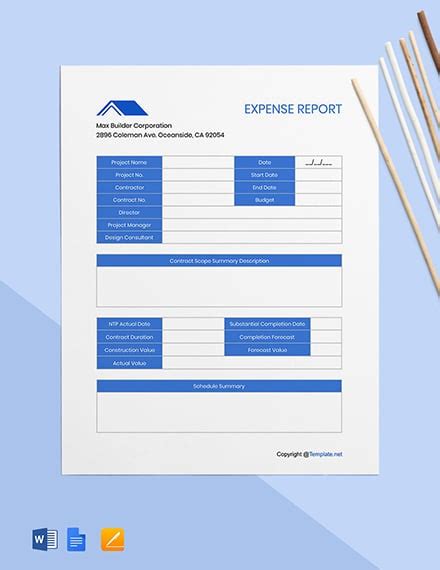 Editable Business Expense Report Template Google Docs Google Sheets