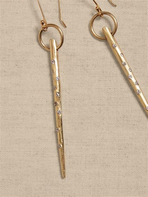 Crystal Dagger Earrings Aureus Argent Banana Republic