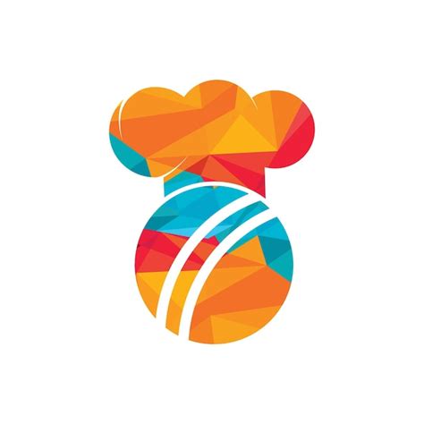 Dise O Del Logotipo Vectorial Del Cocinero De Cricket Vector Premium