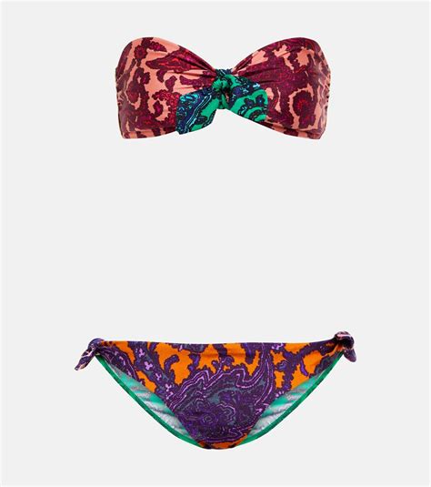 Zimmermann Tiggy Paisley Bandeau Bikini Zimmermann